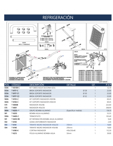 Tirante Radiador X30 310mm
