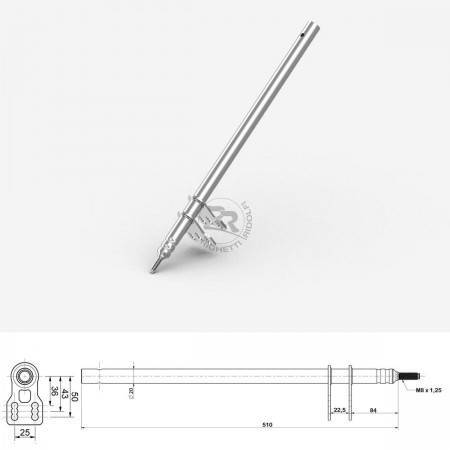 Columna dirección M8 x 510mm Tipo CRG