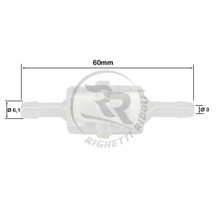 Filtro Gasolina RR 60mm