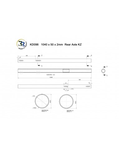 Eje 50mm Blando con refuerzo KZ