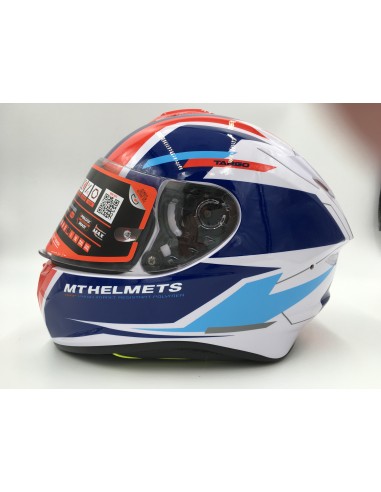 Casco Targo Pro Azul/Rojo/Blanco