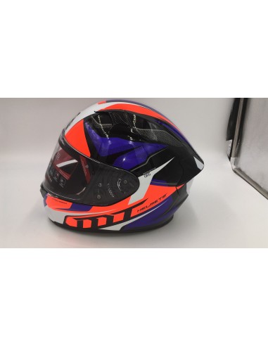 Casco MT KRE Lookout Azul/Rojo fluo