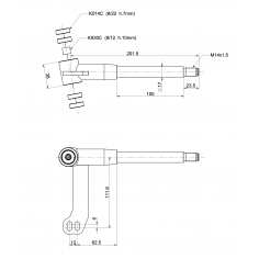 Mangueta RR Larga con Rodamientos IZQ 2