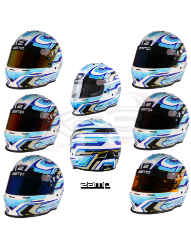 Casco Zamp RZ 42 CMR Blanco/Azul