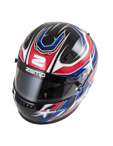 Casco Zamp ZR 72 Negro/Rojo/Azul