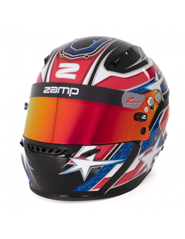 Casco Zamp ZR 72 Negro/Rojo/Azul