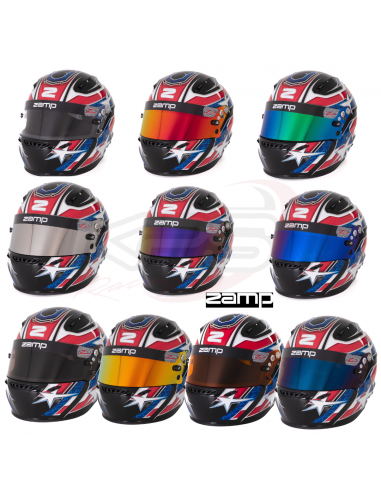 Casco Zamp ZR 72 Negro/Rojo/Azul